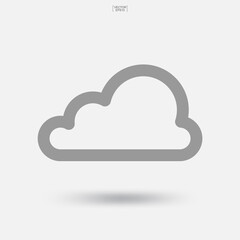 Clouds icon. Cloud storage sign and symbol. Vector.