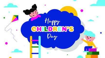 Happy Children's Day Background Illustration Vector