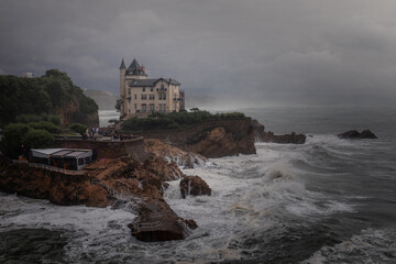 Brave and nice coast from Biarritz at the Basque Country.	