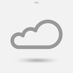 Clouds icon. Cloud storage sign and symbol. Vector.