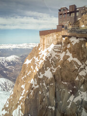 Aguille du Midi in Mont Blanc massif in the french alps