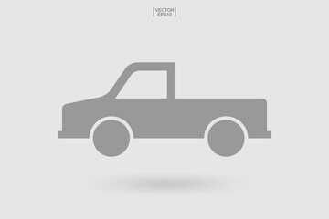 Car icon. Logistics truck icon. Delivery service car symbol. Vector.