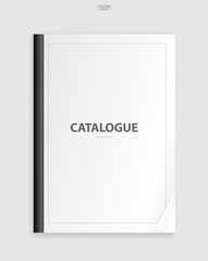 Book binder with empty cover for background. Template design (mock up) for catalogue, portfolio, page presentation. Vector.
