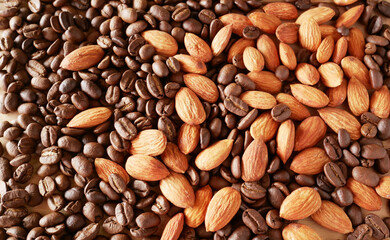mixed almond and coffee background
