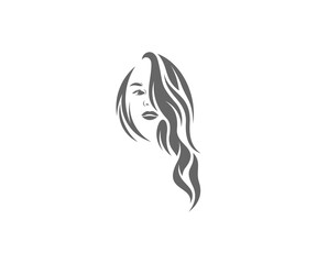 Hairstyle logo design vector template, Hair salon and beauty studio illustration