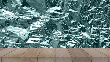 foil background with shiny crumpled surface for texture background