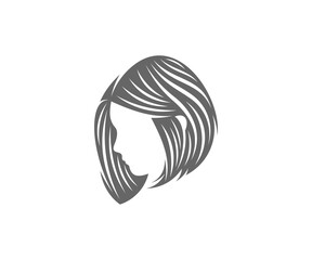 Hairstyle logo design vector template, Hair salon and beauty studio illustration