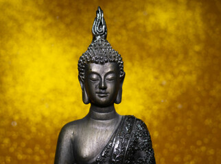 Buddha and golden background
