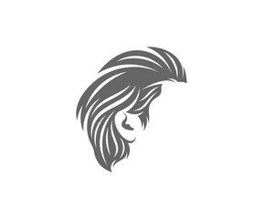 Hairstyle logo design vector template, Hair salon and beauty studio illustration