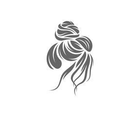 Hairstyle logo design vector template, Hair salon and beauty studio illustration