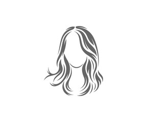 Hairstyle logo design vector template, Hair salon and beauty studio illustration
