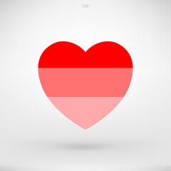 Heart sign and symbol for Valentine's Day. Heart shape for decorative card, website, template design, postcard, advertising, mobile application. Vector.