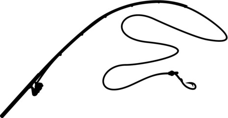 Vector illustration of the fishing rod