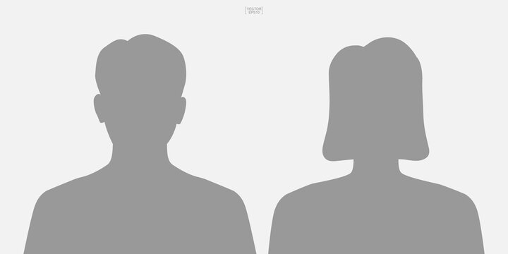 Male and female symbol. Human profile icon or people icon. Man and woman sign and symbol. Vector.