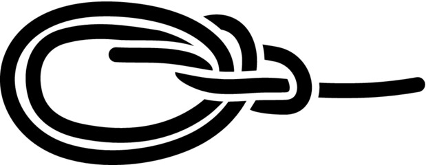 Vector illustration of the rope knot