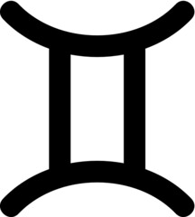 Vector illustration of the gemini zodiac sign