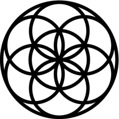 Vector illustration of the seed of life symbol