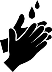 Vector illustration of the washing hands