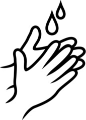 Vector illustration of the washing hands