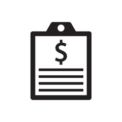 business Clipboard with dollar icon sign symbol vector 