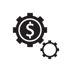 dollar setting icon - finance management icon