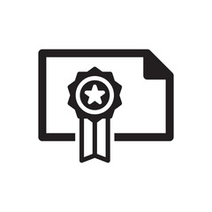 Award certificate icon (vector illustrator)