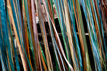 colored ribbons, rainbow stripes, colored decorations