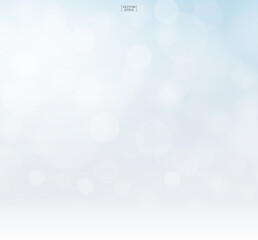 Abstract light blurred bokeh for background. Beautiful bokeh background with light effect. Vector.