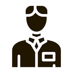 Nurse Silhouette glyph icon vector. Nurse Silhouette Sign. isolated symbol illustration