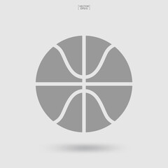 Basketball ball icon. Sports ball sign and symbol. Vector.