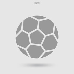 Fototapeta premium Soccer football ball icon. Sports ball sign and symbol. Vector.