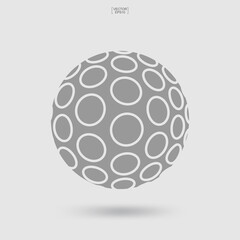 Golf ball icon. Sports ball sign and symbol. Vector.