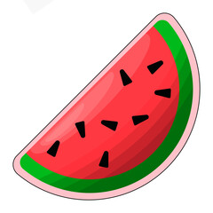 Watermelon sticker slice.