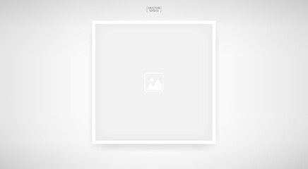 Wooden photo frame or picture frame for interior design and decoration. Vector.