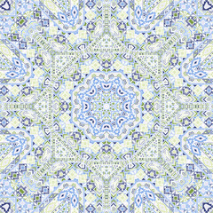 Hipster seamless pattern of simple geometry shapes structure. Ethnic arabian motif. Batik print. Small elements texture. Vector collage ornament.