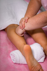 close up of a massage in a spa