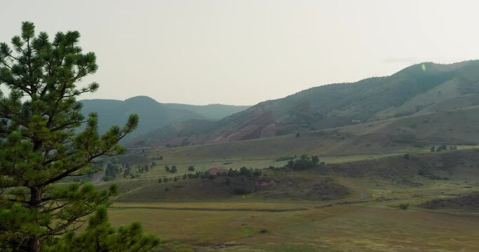 Views of Sunset at Red Rocks Amphitheater in Colorado
