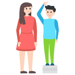 Fototapeta premium Height Measurement Vector 