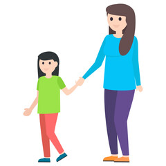 Fototapeta premium Mother With Daughter 