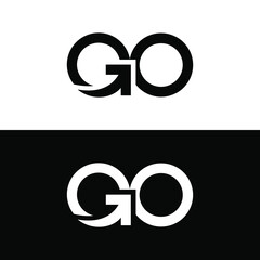 Typography of GO with arrow inside. Very suitable in various business purposes, also for icon, symbol and many more. - obrazy, fototapety, plakaty