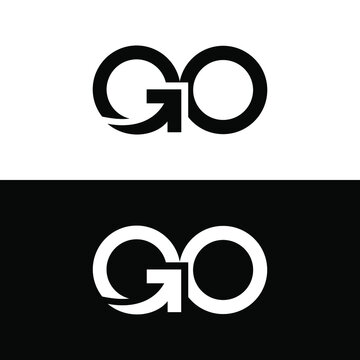 Typography of GO with arrow inside. Very suitable in various business purposes, also for icon, symbol and many more.