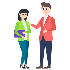 Colleague Flat Character