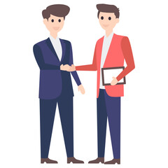 Obraz premium Business Handshake Vector 