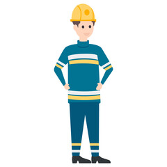 Engineer Flat Character