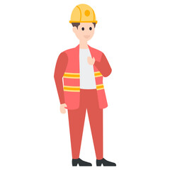 Engineer Flat Character