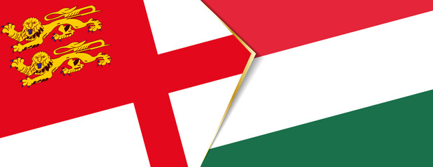 Sark and Hungary flags, two vector flags.