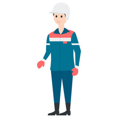 Engineer Flat Character