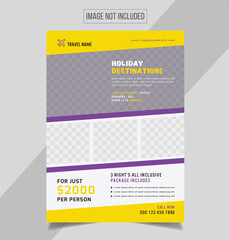 Travel Flyer Template vector layout