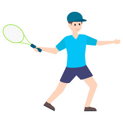 Obraz na płótnie Canvas Tennis Player Vector 