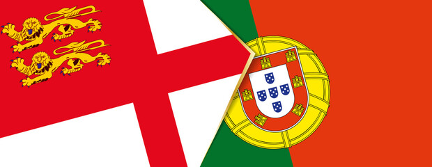 Sark and Portugal flags, two vector flags.